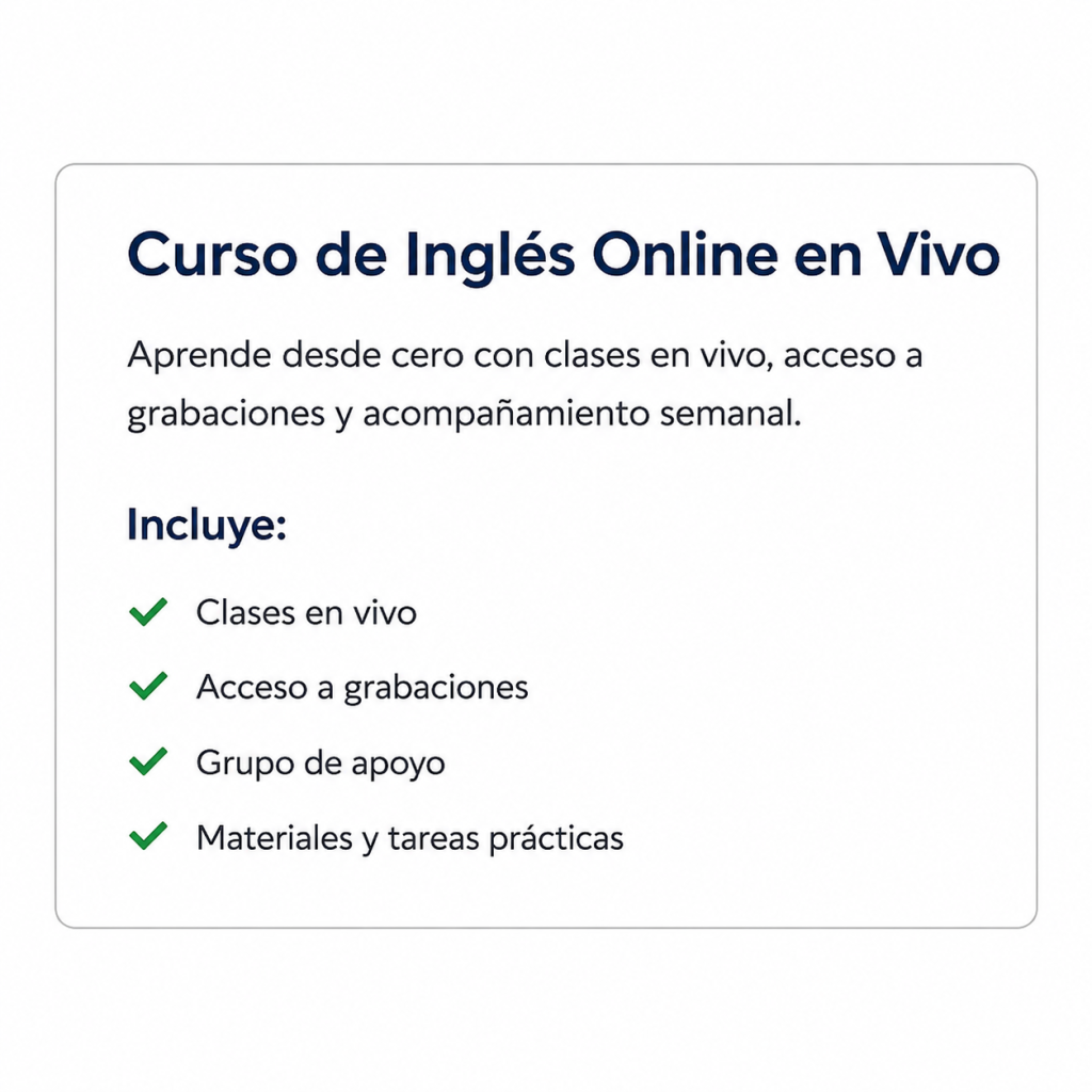 Curso de inglés - info